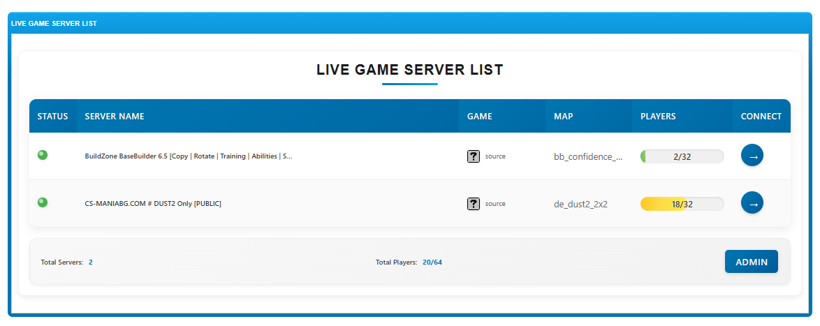 [3.2 / 3.3] LGSL Server List Extension